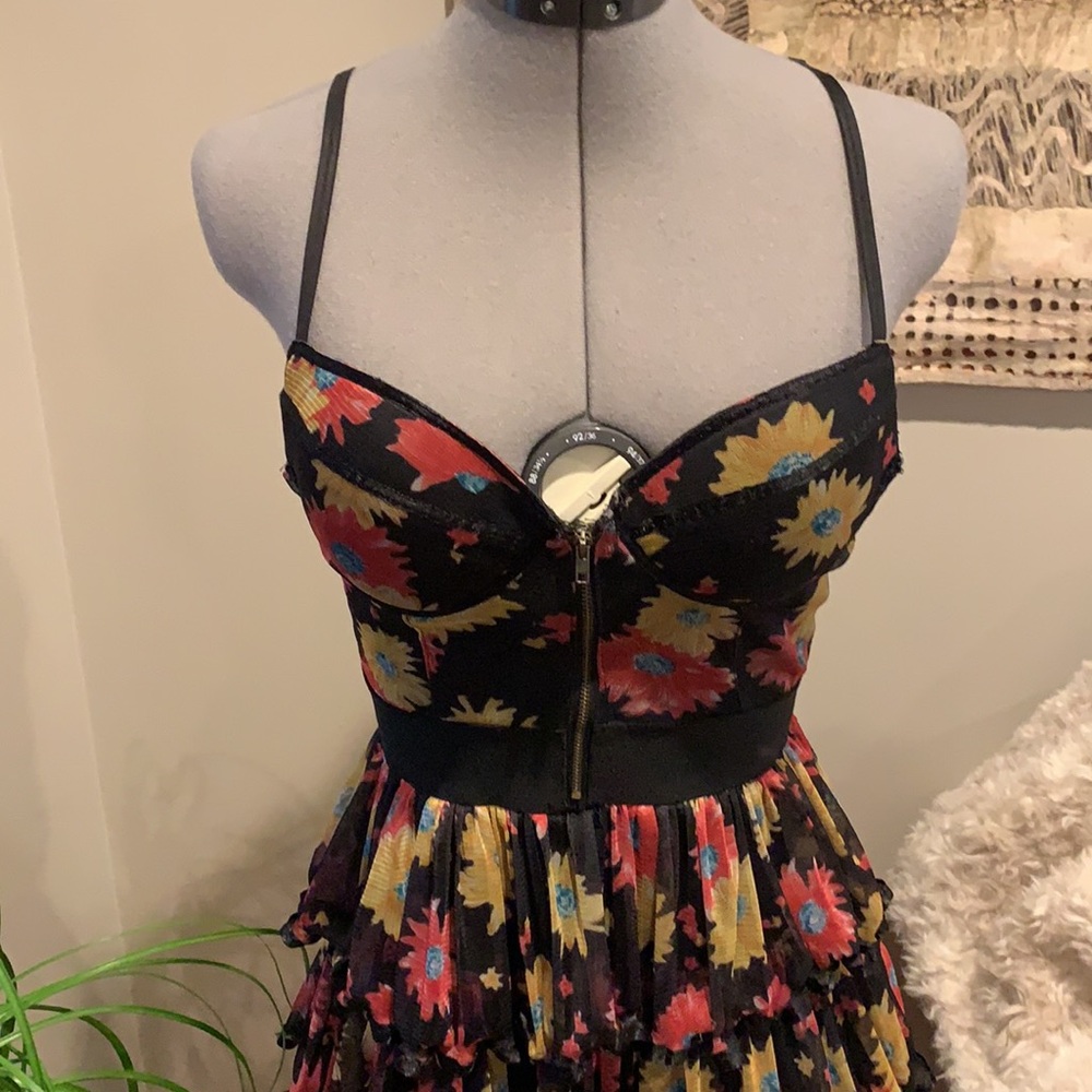 Corset Top Ruffled Mini Dress - Rachael and Chloe - Picture 5 of 11